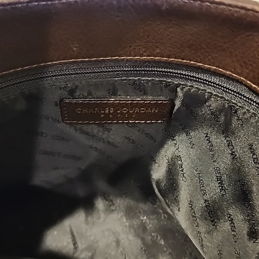 Charles Jourdan Paris hand bag dark brown